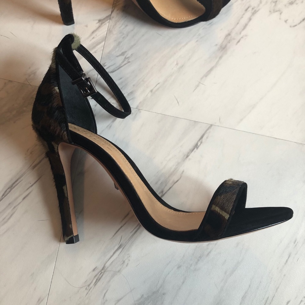 Schutz Nelita Camo Calf Hair Heel 7 - Picture 6 of 9